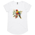 Lorikeet, Australian Birds - Womens Scoop Neck T-Shirt White Womens Scoop Neck T-shirt animal Printed In Australia