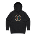 Make Some Noise, Retro Microphone Women's AS Colour Hoodie Black Womens Hoodie Music Printed In Australia Retro
