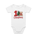 Baby's First Christmas - Baby Bodysuit White Baby Christmas Bodysuit Christmas Printed In Australia