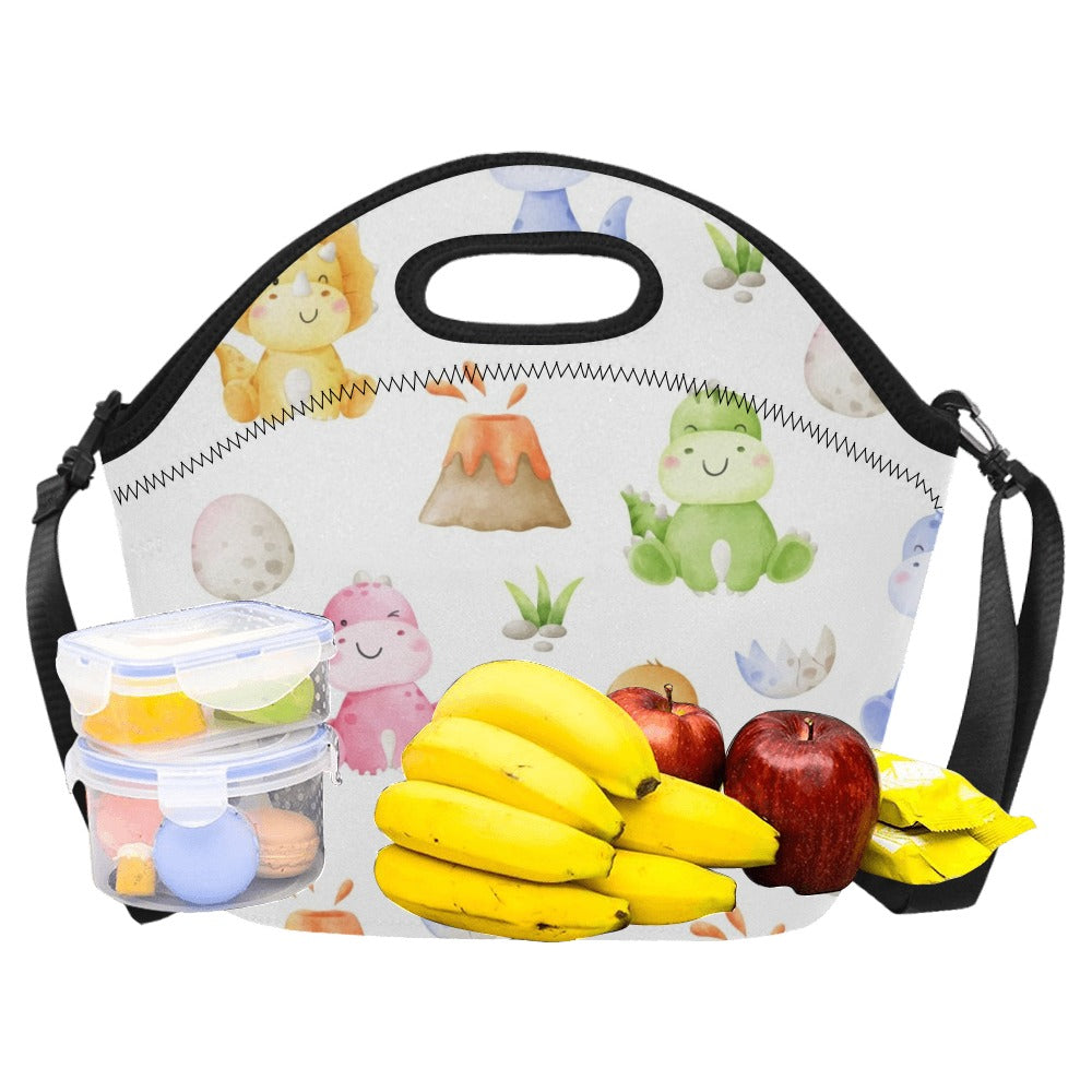 Hatching Dinosaurs - Neoprene Lunch Bag Neoprene Lunch Bag Printed Offshore