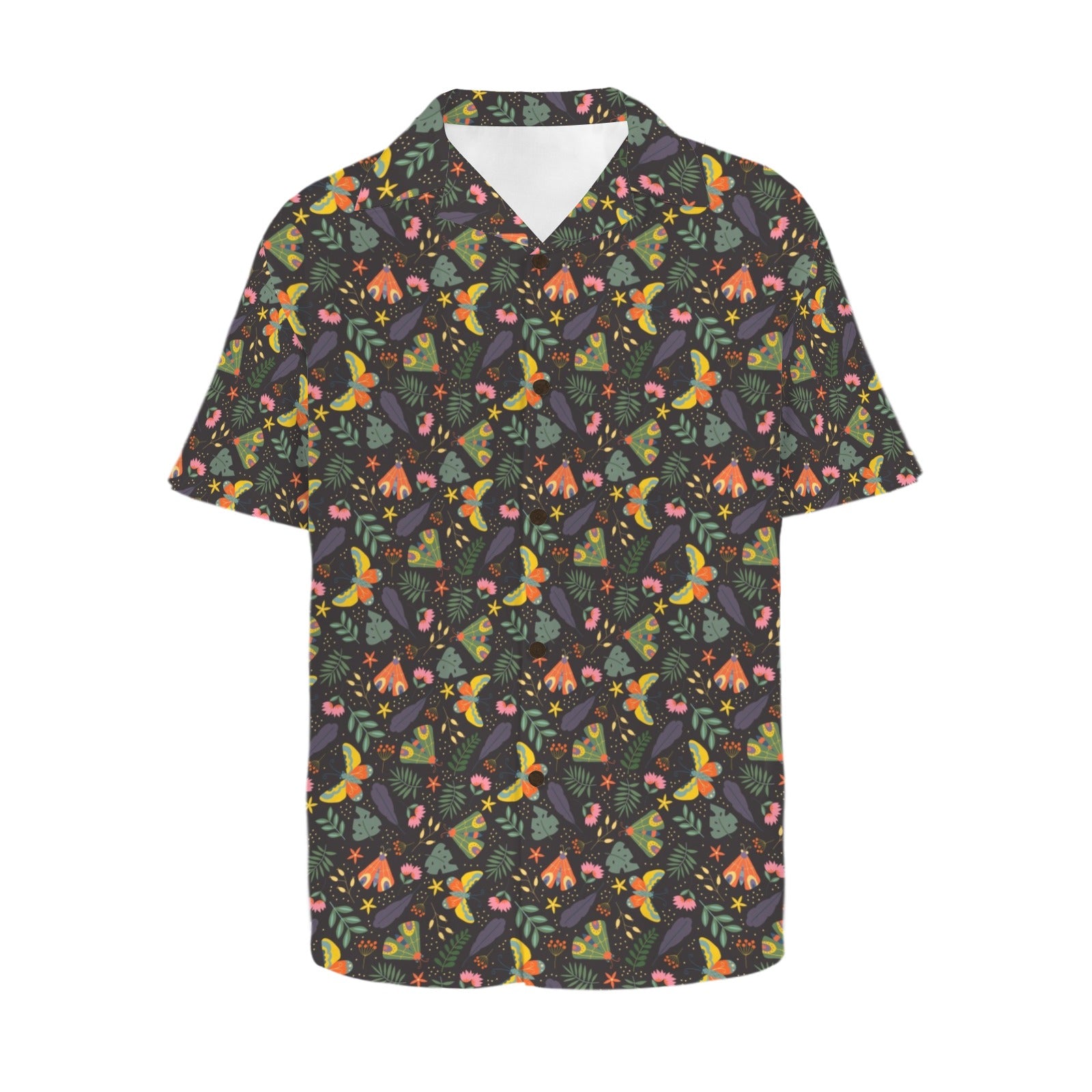 Dark Butterfly - Men's Short Sleeve Hawaiian Shirt