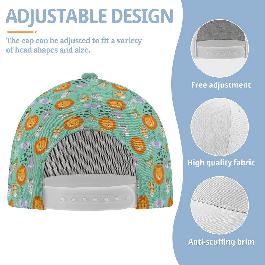 Safari Animals Kids Baseball Cap Kids Baseball Hat animal Printed Offshore