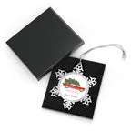 Personalised - Christmas Car - Christmas Pewter Snowflake Ornament