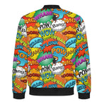 Comic Book 2 Men's Casual Zip‑Up Bomber Jacket