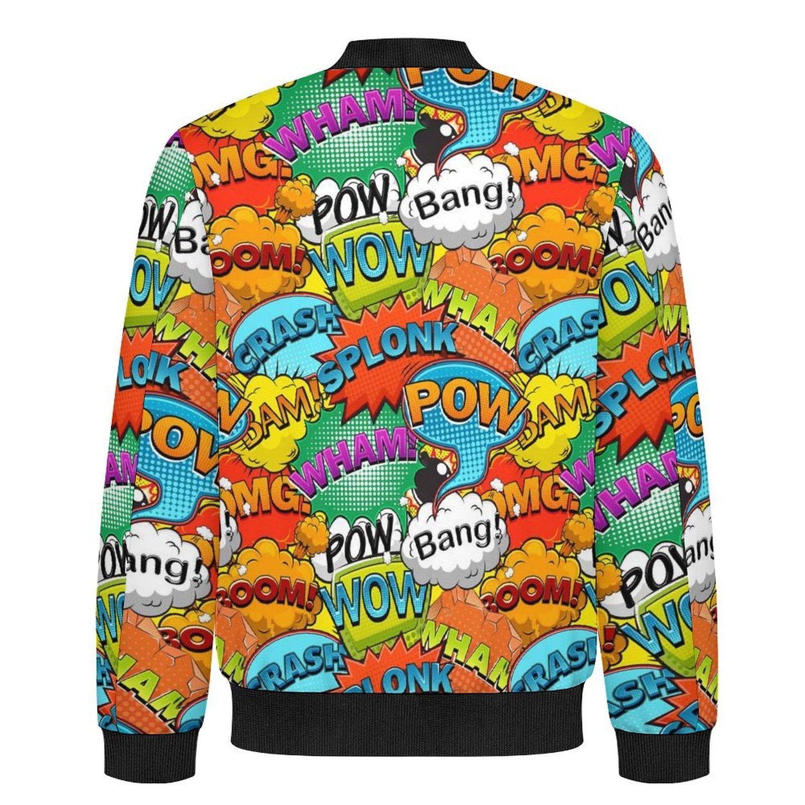Comic Book 2 Men's Casual Zip‑Up Bomber Jacket