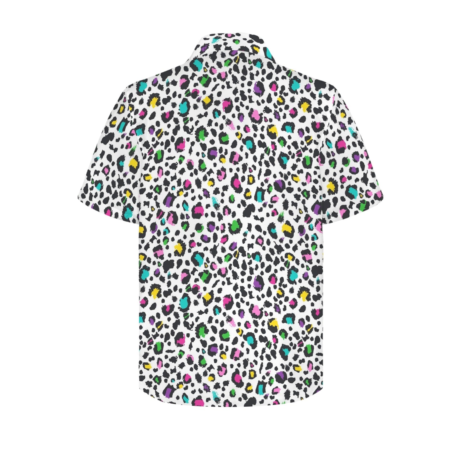 Animal Print In Colour Men's Short Sleeve Hawaiian Shirt Men's Hawaiian Shirt (New) animal Printed Offshore