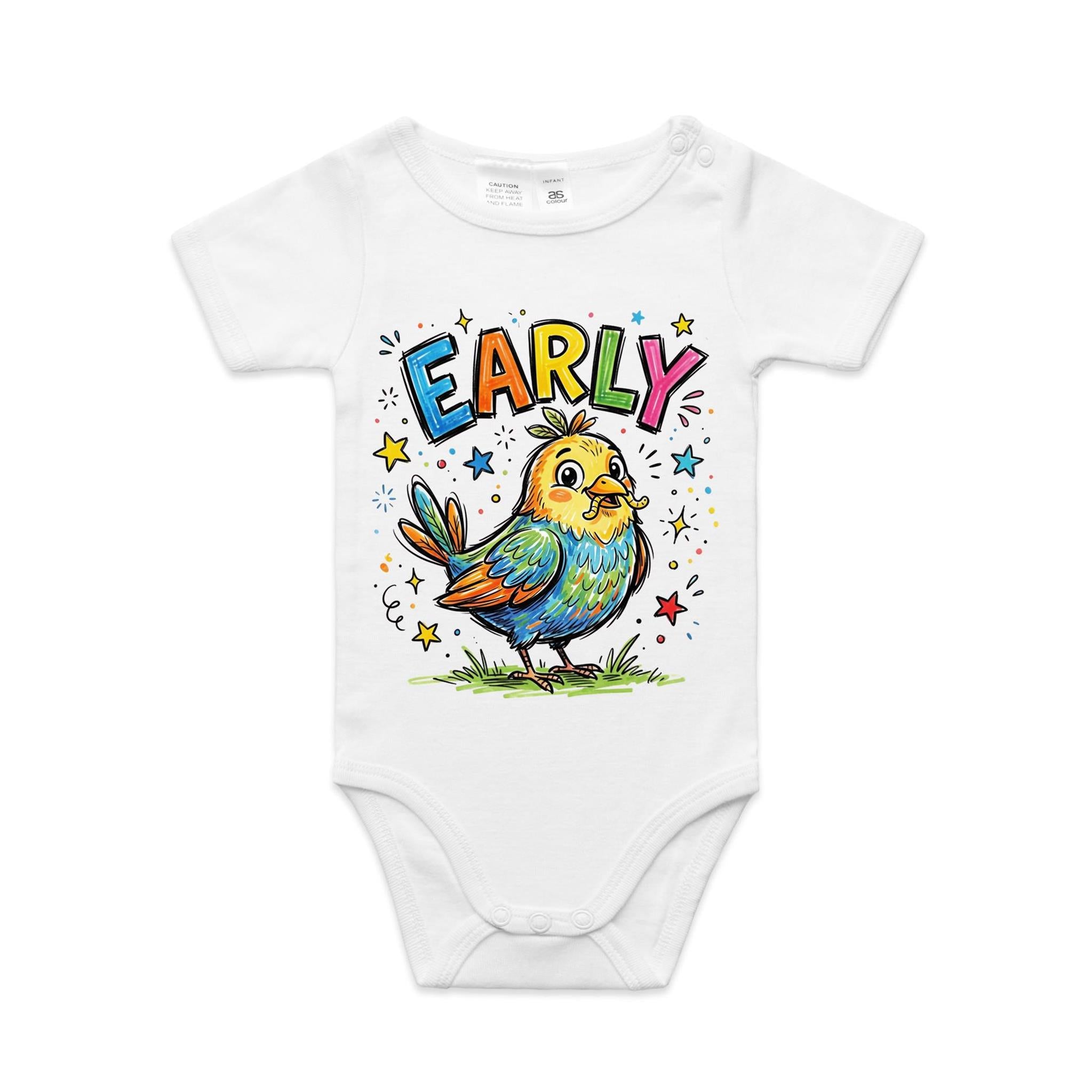 Early Bird AS Colour Baby Bodysuit