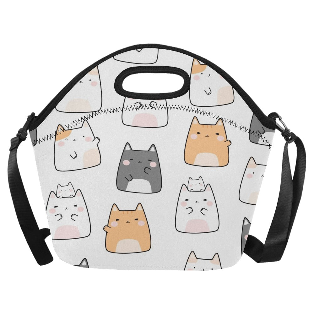 Cats - Neoprene Lunch Bag One Size Neoprene Lunch Bag Printed Offshore