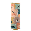 Lots Of Dogs 20oz Tall Skinny Tumbler with Lid and Straw One Size 20oz Tall Skinny Tumbler with Lid and Straw Printed Offshore