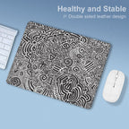 Black And White Leather Mouse Pad Leather Mouse Pad Printed Offshore