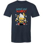 Sweet And Salty, Ice Cream And Fries - Mens T-Shirt Navy Mens T-shirt Food Printed In Australia