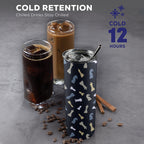 Chess Pattern - 20oz Tall Skinny Tumbler with Lid and Straw