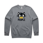 Ew People, Cat - AS Colour Stencil Crew Sweatshirt Gravel Sweatshirt animal Printed In Australia