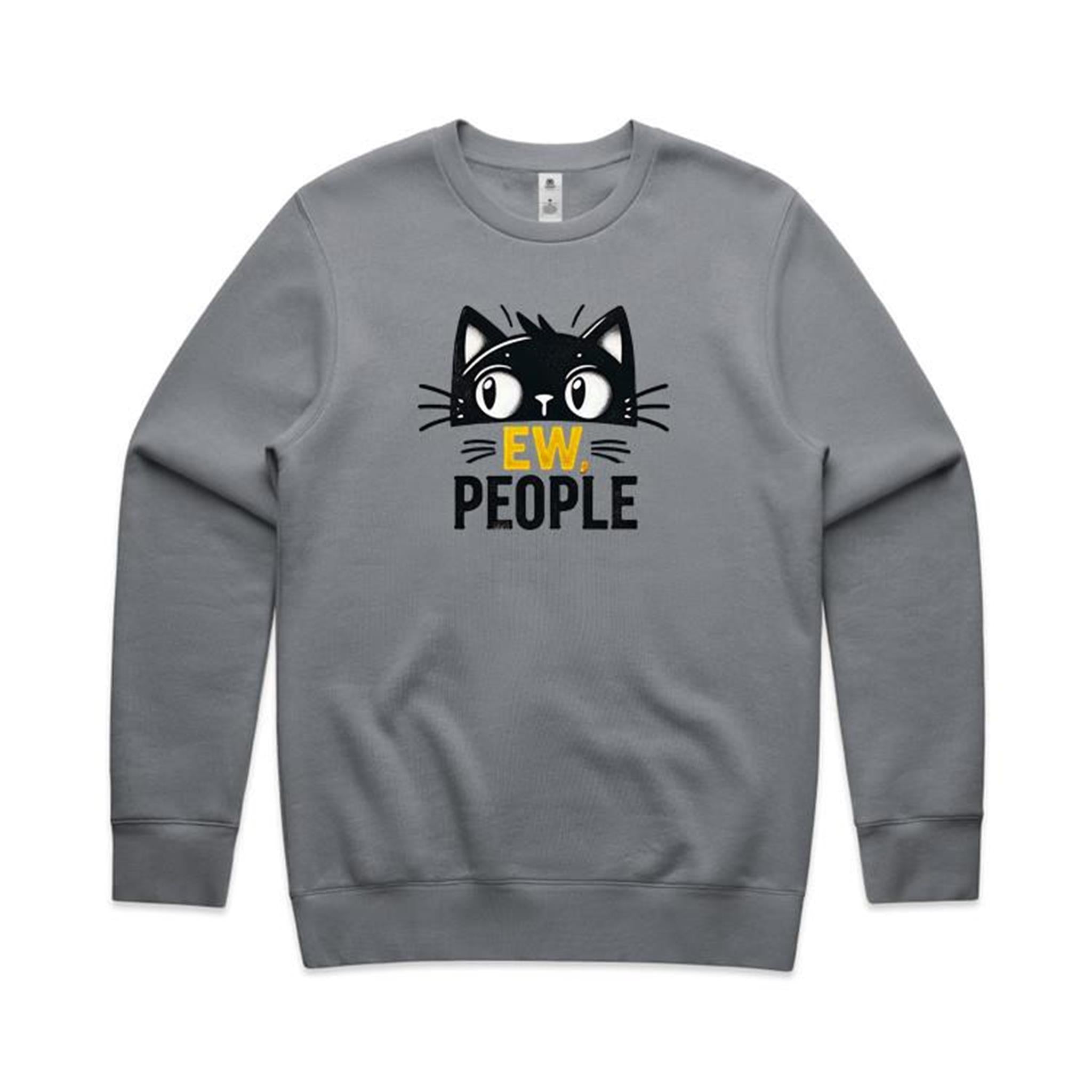 Ew People, Cat - AS Colour Stencil Crew Sweatshirt Gravel Sweatshirt animal Printed In Australia