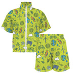 Go Green Women's Windbreaker Short Set Women's Windbreaker Short Set Environment Printed Offshore