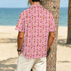 Cherry Ice-cream Men's Crinkle Hawaiian Shirt