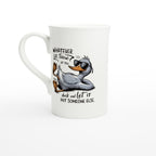 Whatever Life Throws At You, Duck And Let It Hit Someone Else - White 10oz Porcelain Slim Mug Default Title Porcelain Mug animal Globally Fulfilled