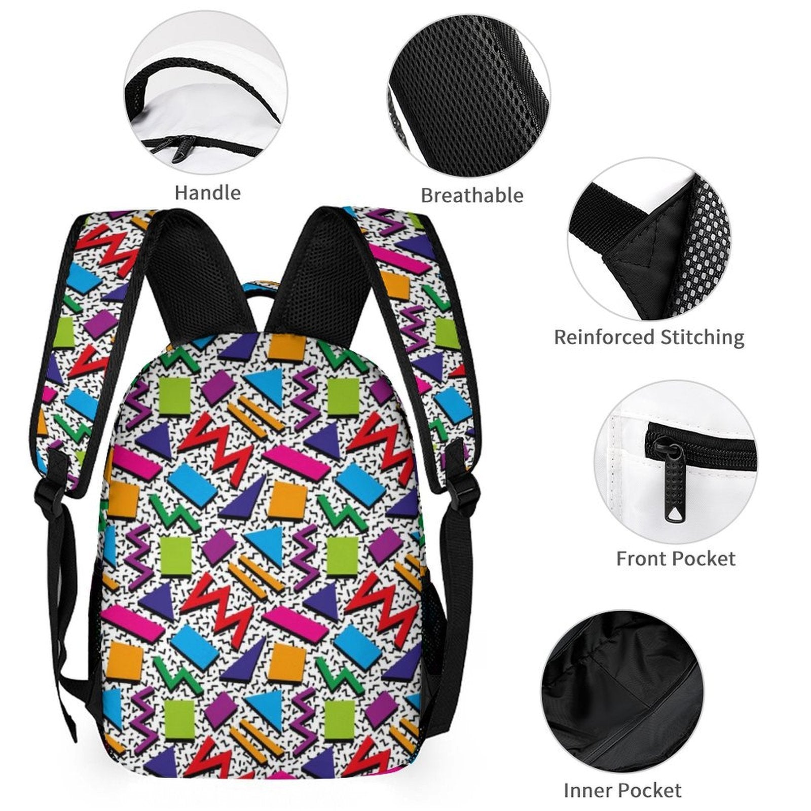 Graphic 80's Backpack, Lunch Bag & Pencil Case Set