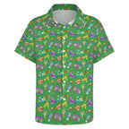 Bright 80's Women's Short-Sleeve Button Up Shirt Women's Short-Sleeve Button Up Shirt Printed Offshore Retro