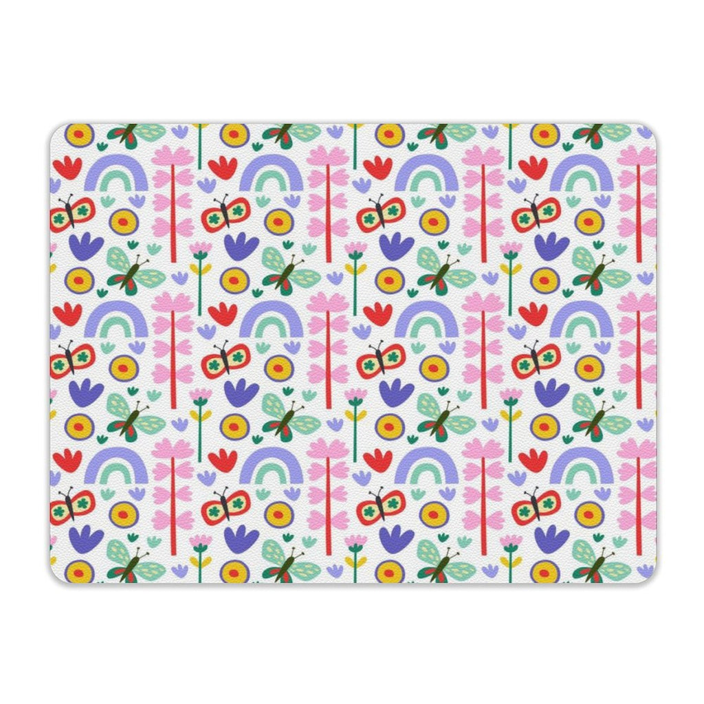 Rainbows And Butterflies Leather Mouse Pad Leather Mouse Pad Printed Offshore