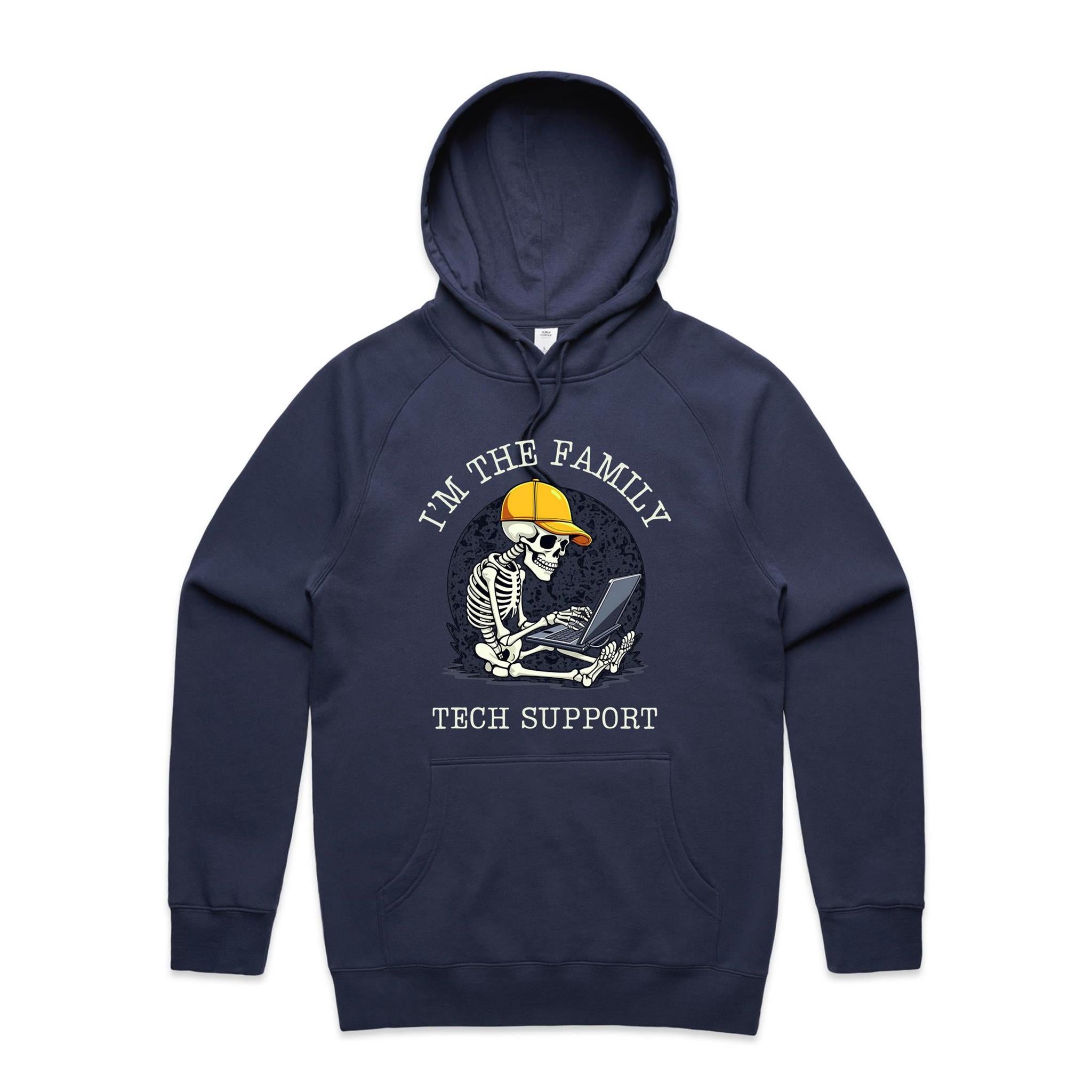I'm The Family Tech Support - Mens Hoodie Midnight Blue Mens Hoodie Printed In Australia Tech