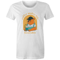 Coffee Makes Life Bearable Women's AS Colour T-shirt White Womens T-shirt animal Coffee Printed In Australia