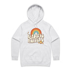Kindness Matters - Womens Hoodie White Marle Womens Hoodie Kindness Positivity Printed In Australia Retro