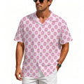 Cat Doughnuts Men's Crinkle Hawaiian Shirt