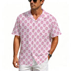 Cat Doughnuts Men's Crinkle Hawaiian Shirt