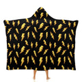 Lightning Bolts, Comic Book Kids Hooded Blanket 100cm x 130cm white 40"×50" Kids Hooded Blanket comic Printed Offshore