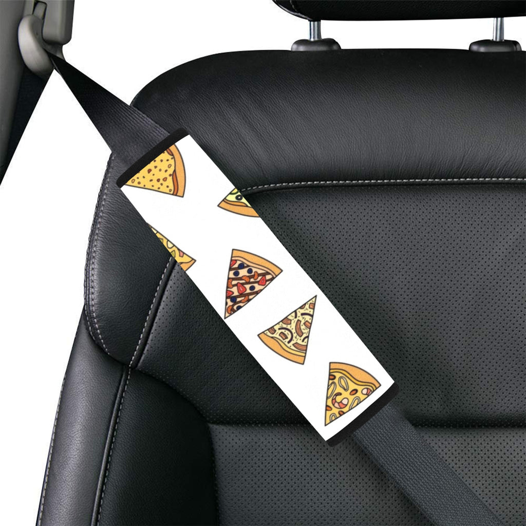 Pizza Slices On White Car Seat Belt Cover 7''x10'' (Pack of 2) Car Seat Belt Cover 7x10 (Pack of 2) Food Printed Offshore