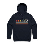 Trumpet Player Evolution - Mens Hoodie Navy Mens Hoodie Music Printed In Australia