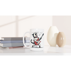 Personalised Cat Playing Guitar White 15oz Ceramic Mug Personalised 15oz Mug animal Globally Fulfilled Music