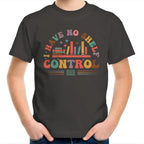 I Have No Shelf Control, Books - Kids Youth T-Shirt Charcoal Kids Youth T-shirt Printed In Australia Reading