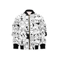 Black And White Dogs Kids Bomber Jacket XL Kids Bomber Jacket animal Printed Offshore