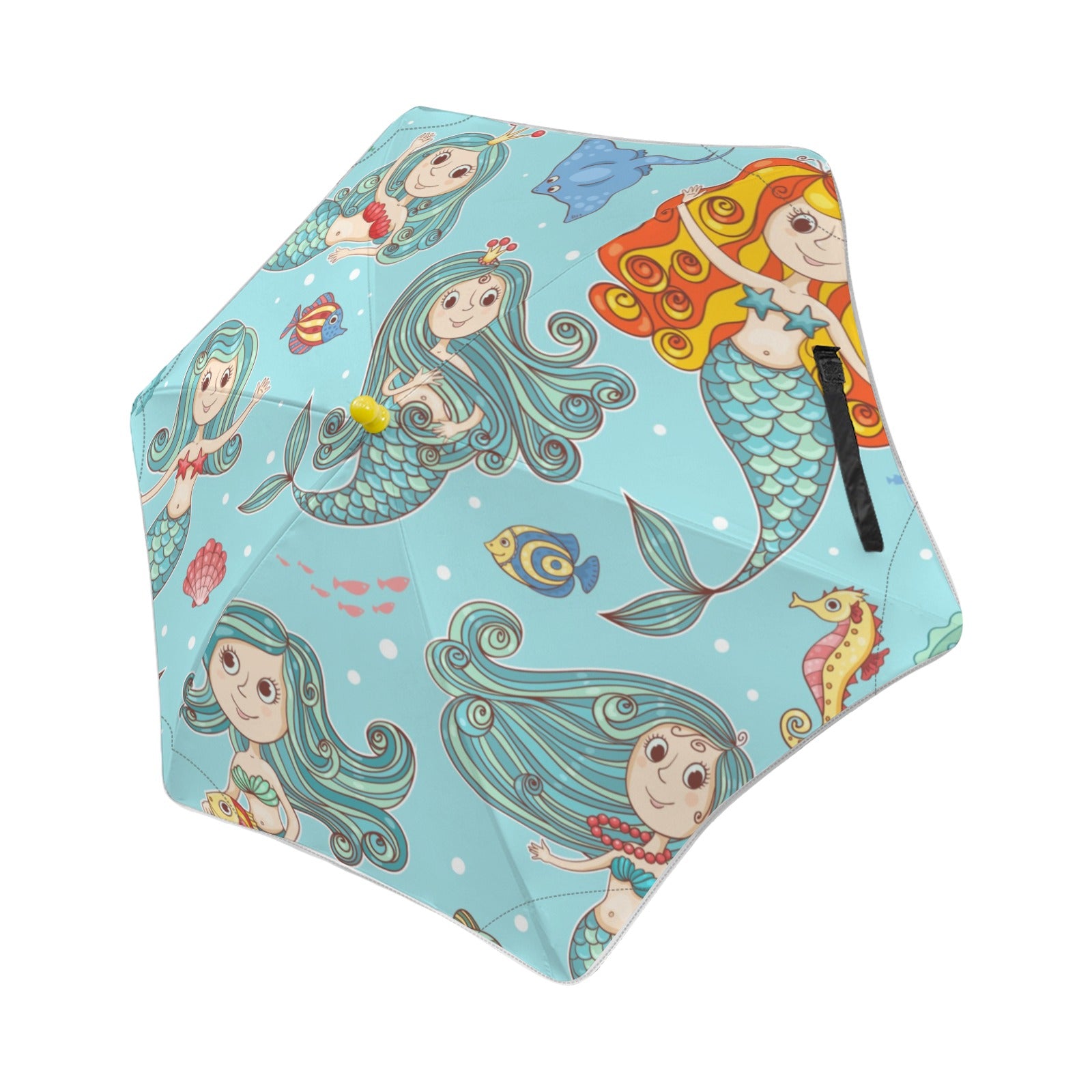 Mermaids Kids Safe Round Corner Umbrella One Size Kids Safe Round Corner Umbrella Ocean Printed Offshore