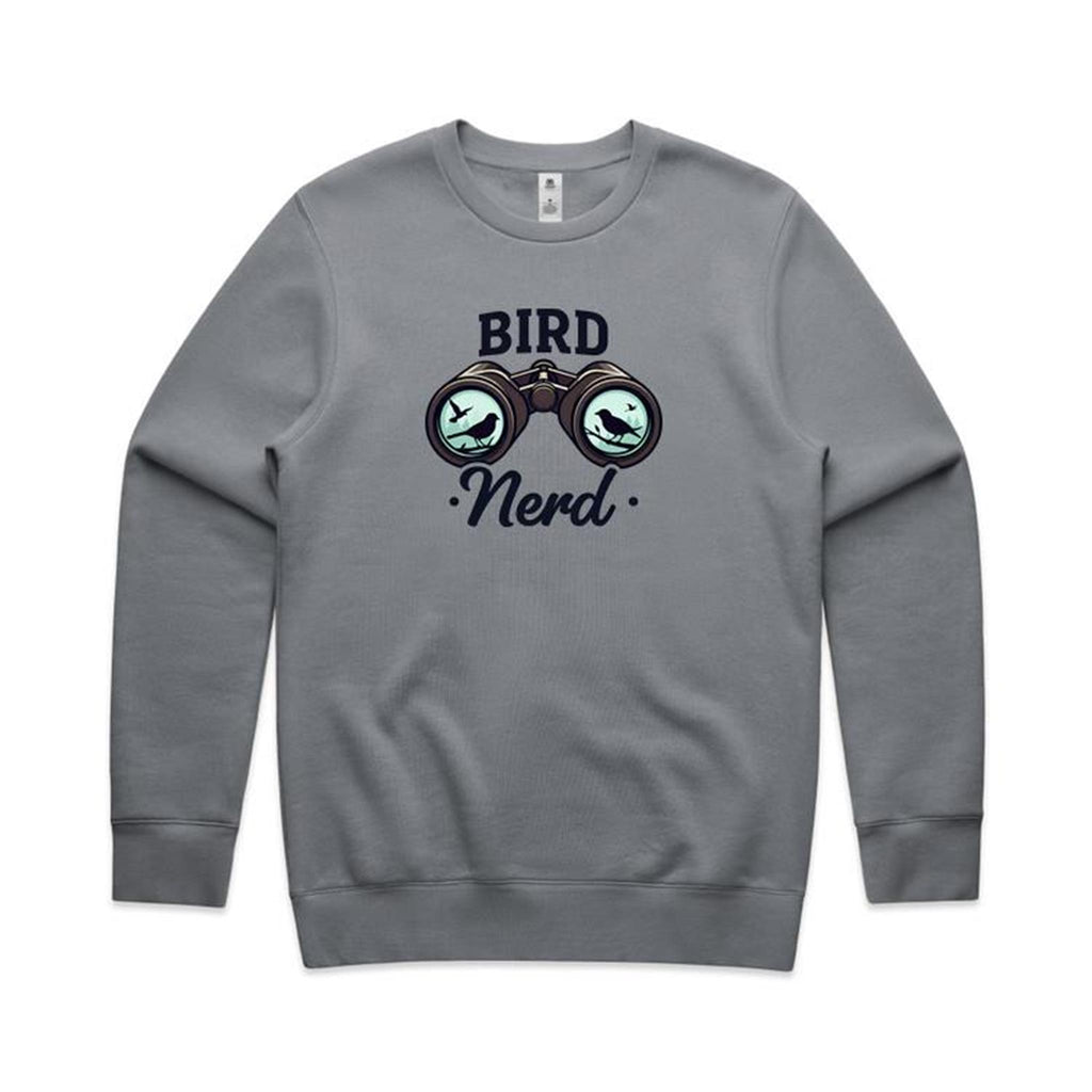 Bird Nerd - AS Colour Stencil Crew Sweatshirt Gravel Sweatshirt animal Printed In Australia