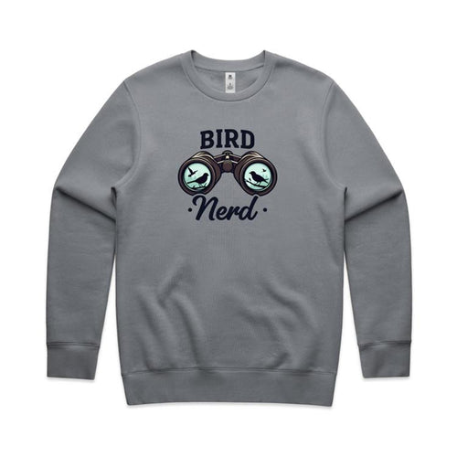 Bird Nerd - AS Colour Stencil Crew Sweatshirt Gravel Sweatshirt animal Printed In Australia