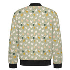 Chicken Life Men's Casual Zip‑Up Bomber Jacket
