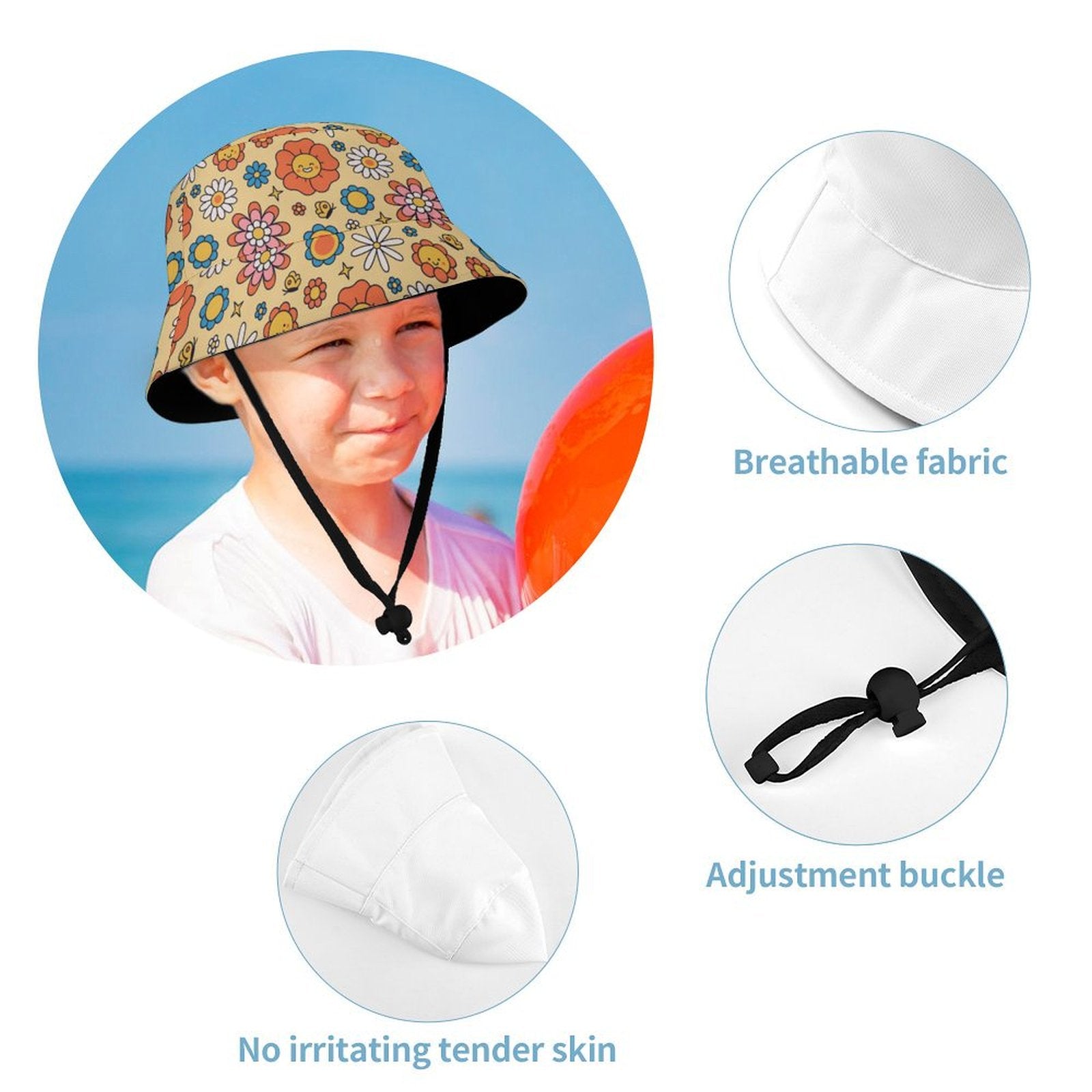 Hippie Flowers - Kids Bucket Hat