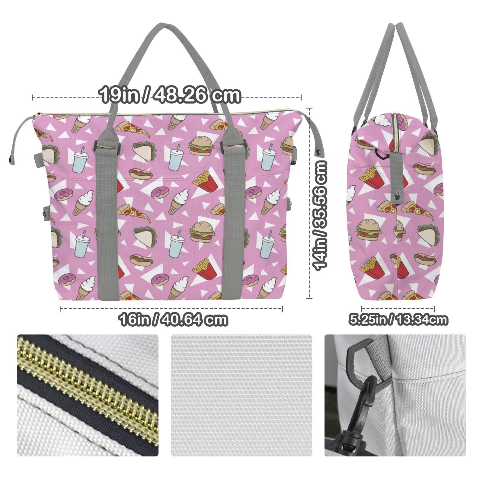 Fast Food Duffle Bag-Simple (Model 1715) Duffle Bag-Simple (1715)