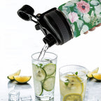 Bright Floral - Insulated Water Bottle with Dual-Use Lid (18oz) Insulated Water Bottle with Dual-Use Lid (18oz) Plants Printed Offshore