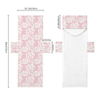 Pink Hawaiian Floral Beach Chair Towel Cover with Side Pockets