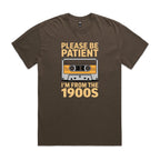 Please Be Patient, I'm From The 1900's AS Colour Heavy Faded Tee Unisex Faded brown Heavy Faded T-shirt Music Printed In Australia