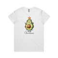 Avo Good Christmas - Womens T-shirt White Womens Christmas T-shirt Christmas Printed In Australia