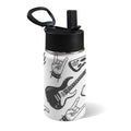 Rock Music 12oz Kids Water Bottle with Straw Lid