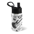 Rock Music 12oz Kids Water Bottle with Straw Lid