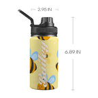 Personalised - Bright Bees - Kids Stainless Steel Water Bottle