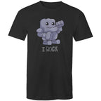I Rock - Mens T-Shirt Black Mens T-shirt Music Printed In Australia
