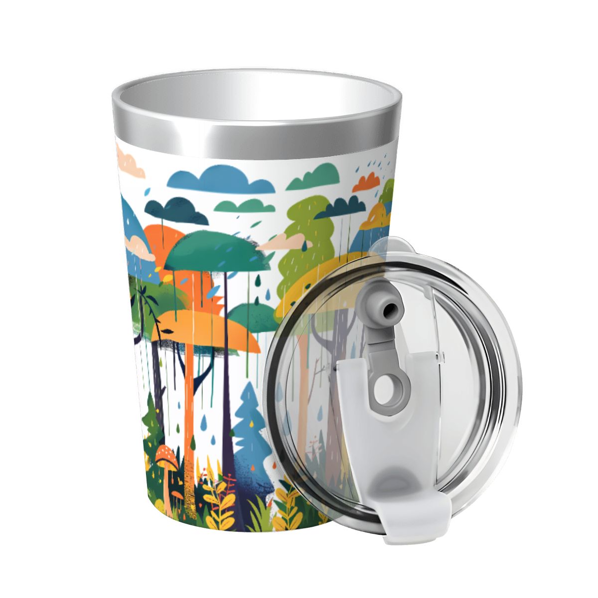 Colourful Rainforest Small Stainless Steel Travel Mug Cup 12oz/350ml